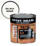 Эмаль грунт по ржавчине белый RAL 9010 (0,75) Дали