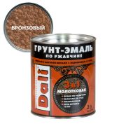 Эмаль грунт молотковая по ржавчине бронзовый (2л) Дали