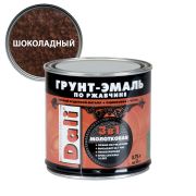 Эмаль грунт молотковая по ржавчине шоколад (0,75) Дали