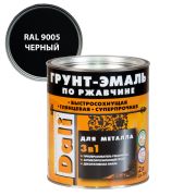 Эмаль грунт по ржавчине черный RAL 9005 (2л) Дали