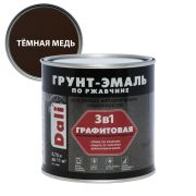 Эмаль грунт графитовая по ржавчине темная медь (0,75) Дали