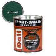 Эмаль грунт молотковая по ржавчине зеленый (2л) Дали)