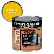 Эмаль грунт по ржавчине желтый RAL 1021 (0,75) Дали