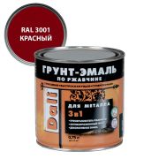 Эмаль грунт по ржавчине красный RAL 3001 (0,75) Дали