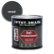 Эмаль грунт графитовая по ржавчине серый (0,75) Дали