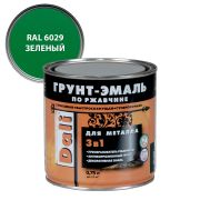Эмаль грунт по ржавчине зеленый RAL 6029 (0,75) Дали